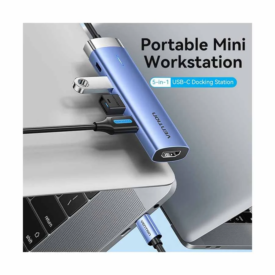 Vention TGESB Type-C Male to Tri USB, & HDMI Female Cable / Converter / HUB Price in Bangladesh