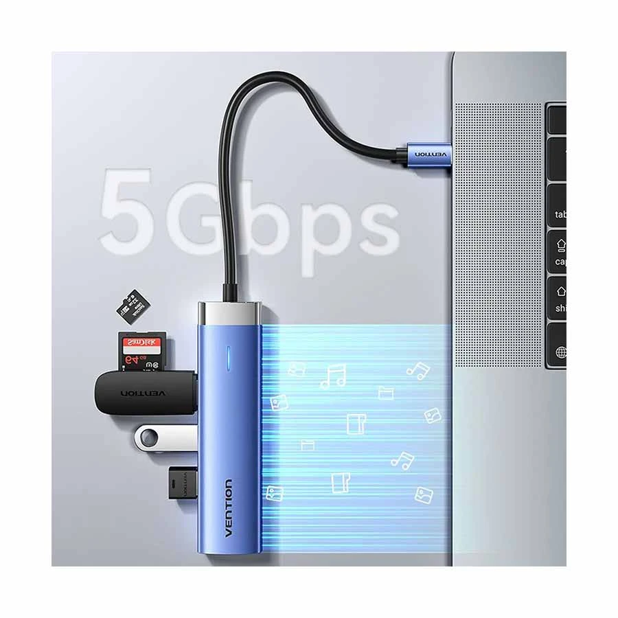 Vention TGESB Type-C Male to Tri USB, & HDMI Female Cable / Converter / HUB specifications