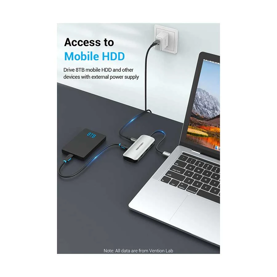 Vention TNAHB USB Type-C Male to Micro & Quad Female All Brands in BD