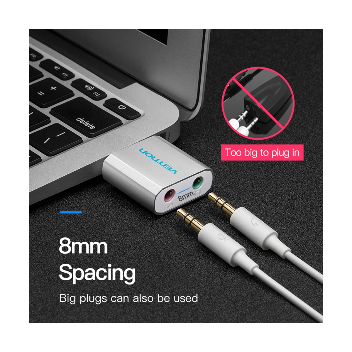 Vention VAB-S17-B USB External Sound Card Sound Card in BD