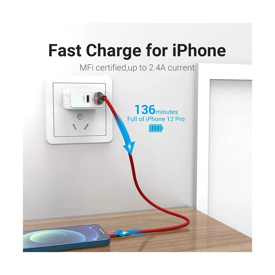 Vention LABRG USB 2.0 Male to Lightning USB Cable in BD