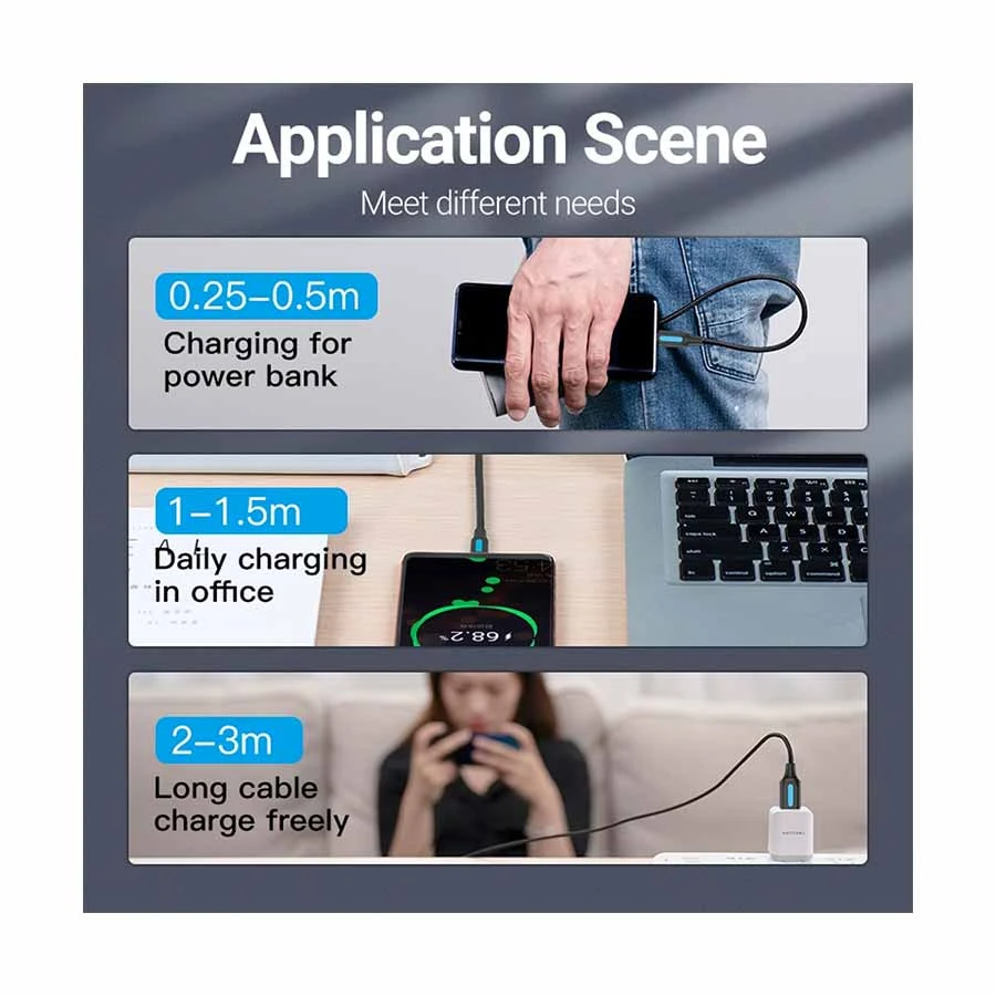Vention COLBF USB Male to Micro USB Male USB Cable Price in BD
