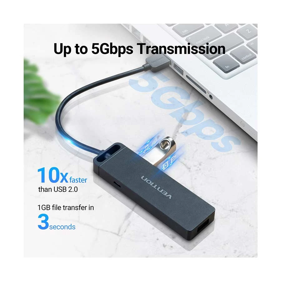 Vention CHLBF USB Male to Micro USB & Quad USB Female USB HUB Price in BD