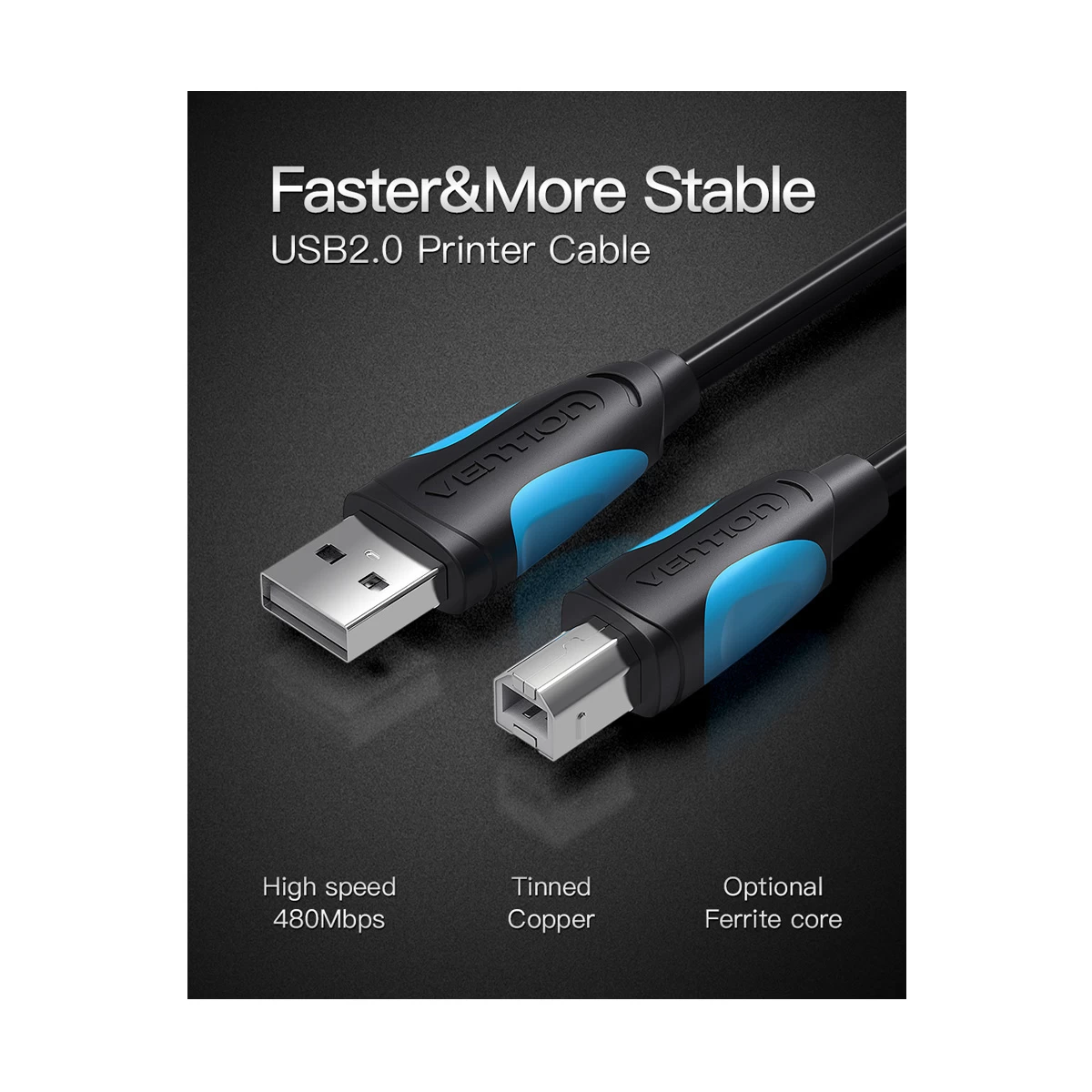 Vention VAS-A16-B800 USB 2.0 Type-A Male to Type-B USB Cable Price in Bangladesh