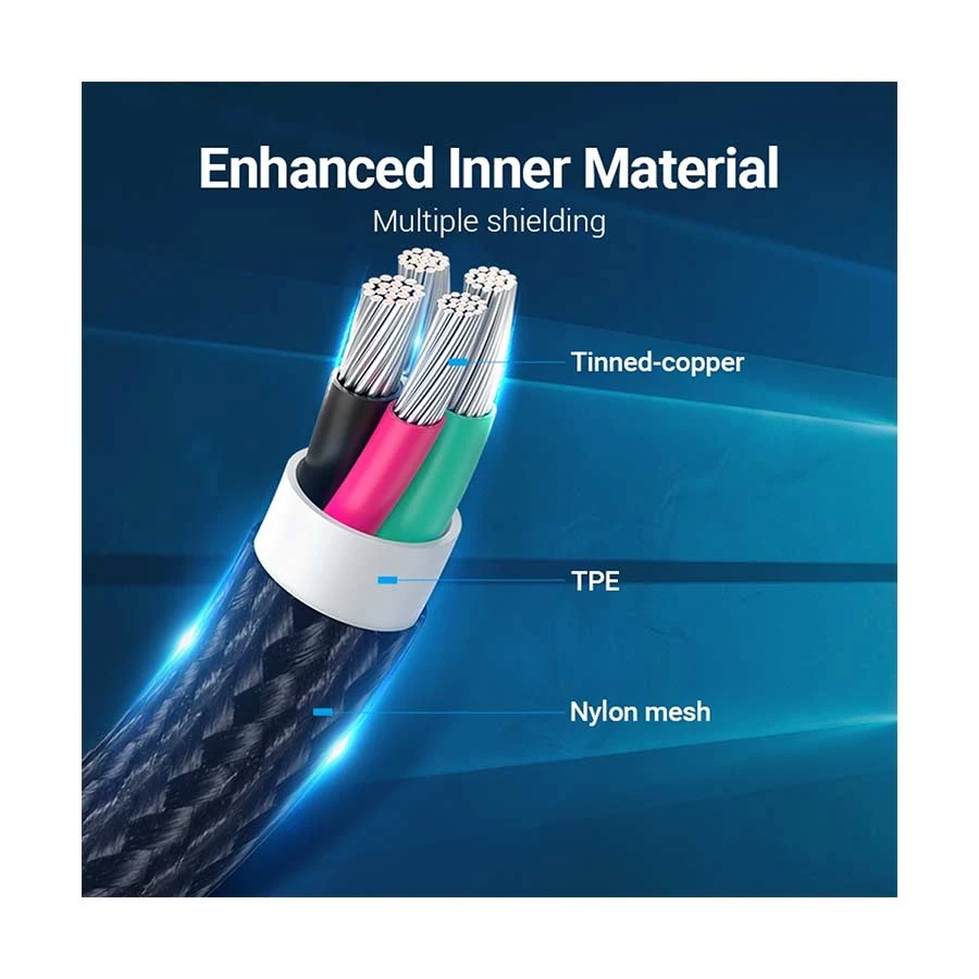 Vention CQMHG USB Male to USB Type-C & Micro USB Male USB Cable
