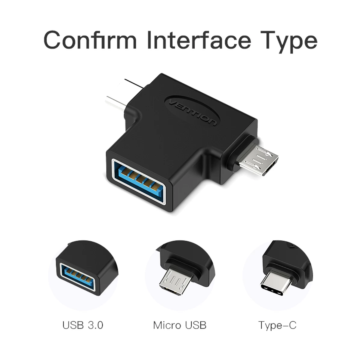 Vention CDIB0 USB Type-C & Micro Male to Female Type-C Converter specifications