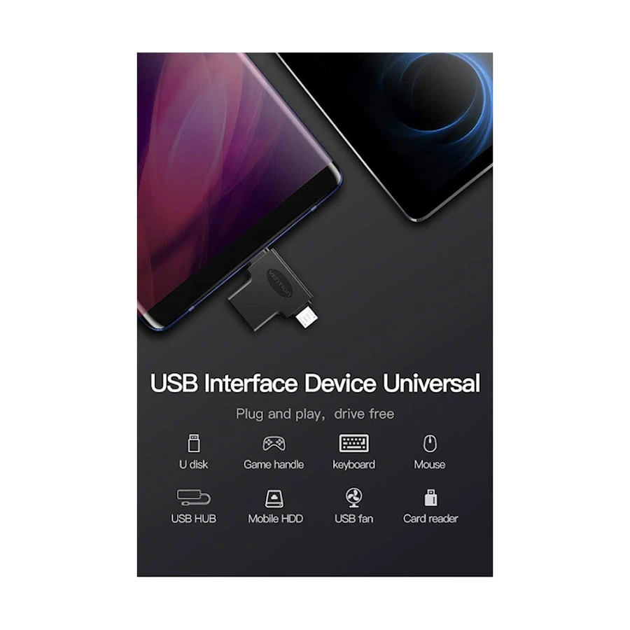 Vention CDIB0 USB Type-C & Micro Male to Female Type-C Converter features