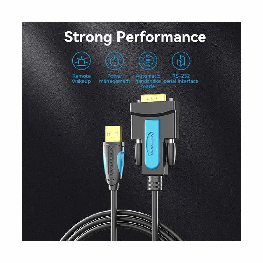 Vention VAS-C02-B200 USB Male to Serial (RS-232) Male Cable / Converter / HUB Price in BD