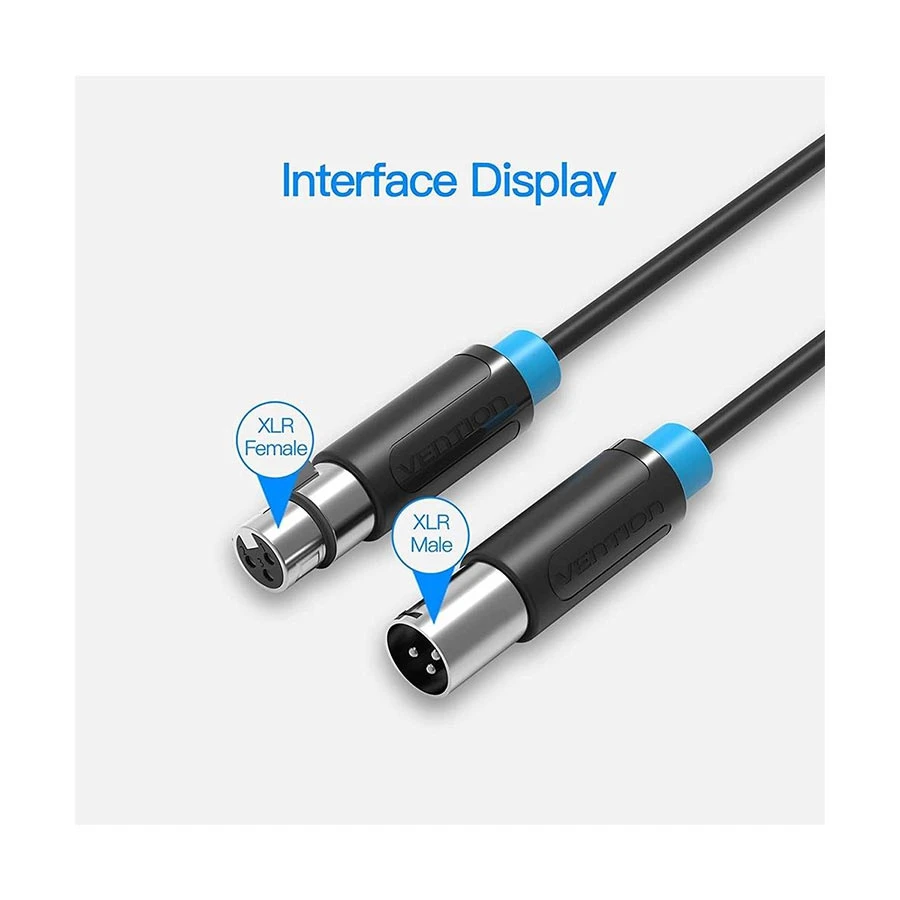 Vention BBFBL XLR Male to Female Audio Cable in BD