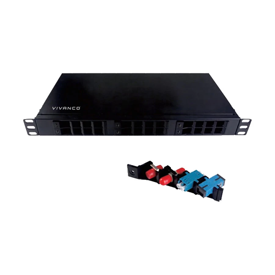 Vivanco 24 Port Optical Fiber Patch Panel