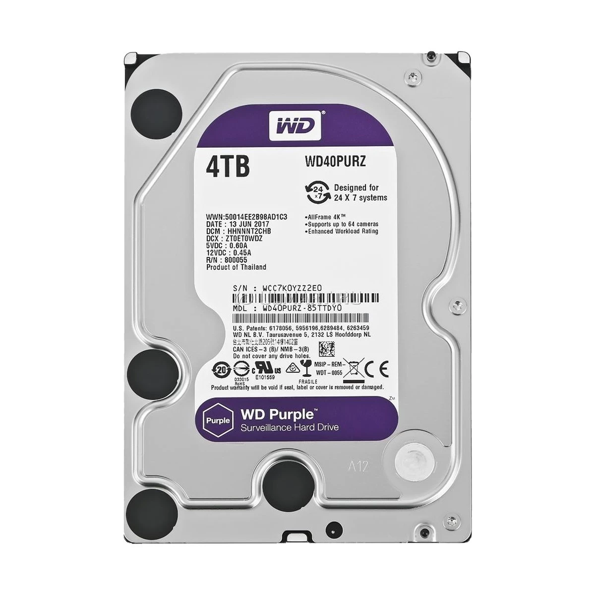 Western Digital WD40PURZ/WD40EJRX Internal HDD