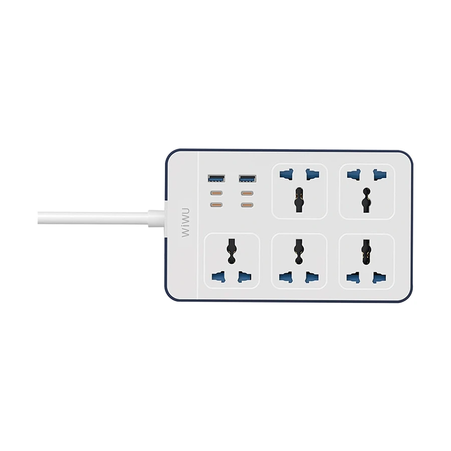 WiWU Wiwu 3 Pin 5 Port Power Strip in BD