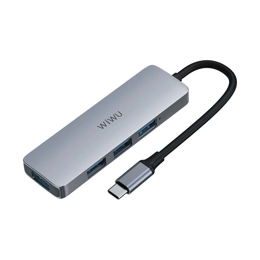 Wiwu Alpha 440 Pro Type-C Male to Quad USB Female Cable / Converter / HUB