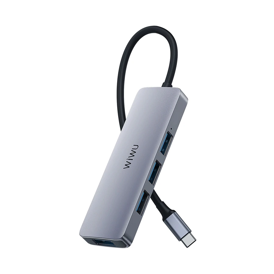 Wiwu Alpha 440 Pro Type-C Male to Quad USB Female Cable / Converter / HUB Price in Bangladesh