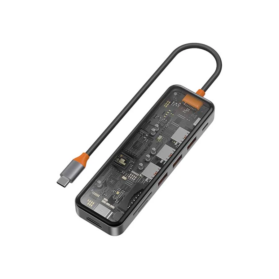 Wiwu Cyber Hub 7 In 1 CB007 Type-C Male to HDMI, Tri USB, (PD), SD & TF Female Cable / Converter / HUB