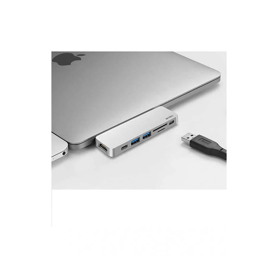 Wiwu WIWU Dual Type-C Male to HDMI, USB, SD, TF & Female Type-C Converter specifications