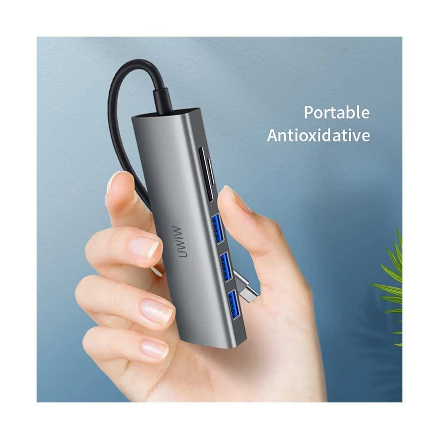 Wiwu WIWU Type-C Male to Tri USB, SD, TF Female Type-C Converter specifications