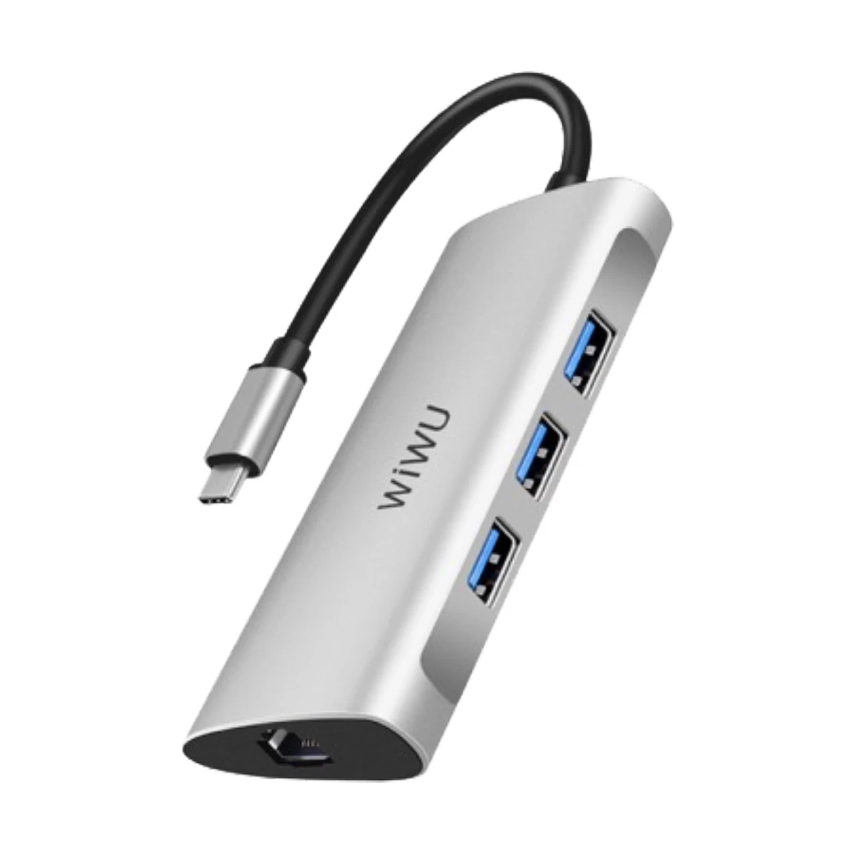 Wiwu WIWU Type-C Male to Tri USB, SD, TF & LAN Female Type-C Converter Price in Bangladesh