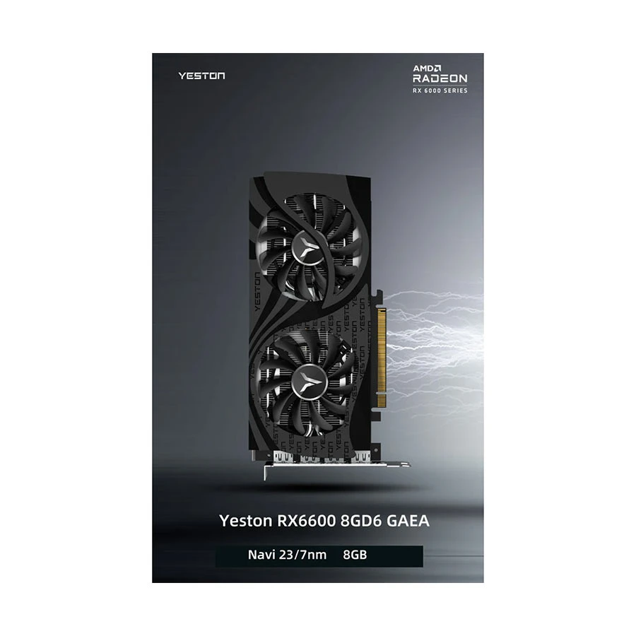 Yeston GAEA AMD Radeon RX 6600 8G D6 GA 7nm Graphics Card in BD