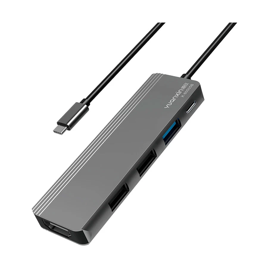 Yuanxin X-80505B Type-C Male to Tri USB, HDMI & PD Female Type-C Converter Price in Bangladesh