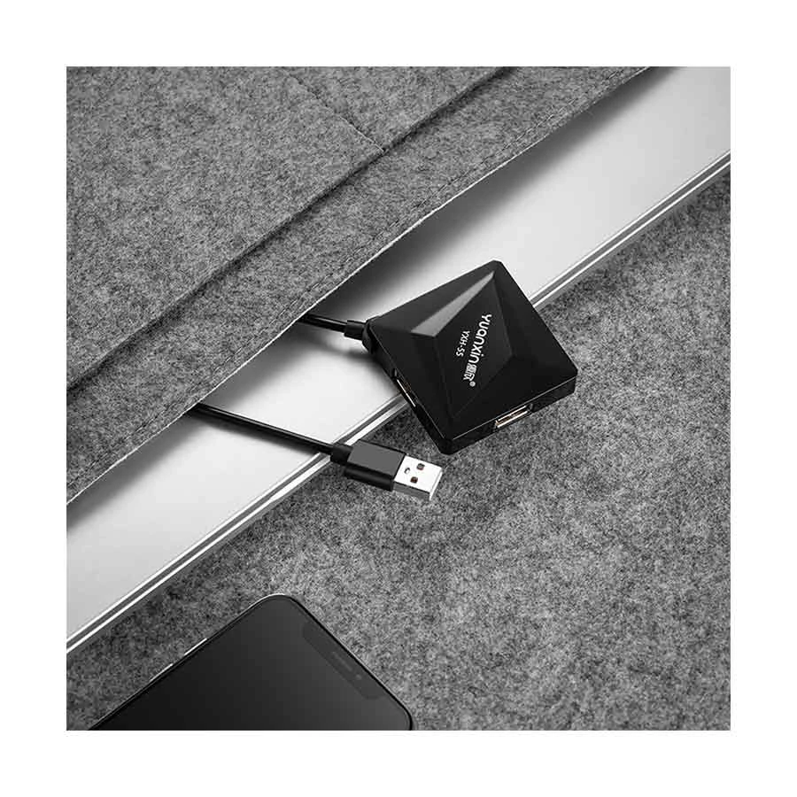 Yuanxin YXH-55 USB 2.0 Male to Quad USB Female Cable / Converter / HUB Price in BD