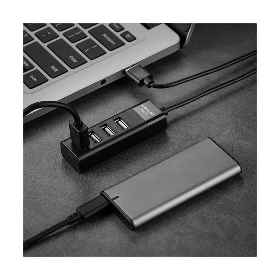 Yuanxin X-2328 USB Male to Quad USB Female Cable / Converter / HUB