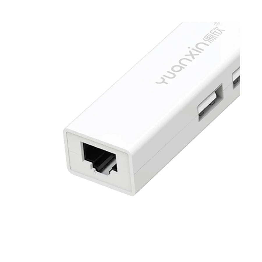 Yuanxin X-2562T Type-C Male to Tri USB & Lan Female Cable / Converter / HUB in BD