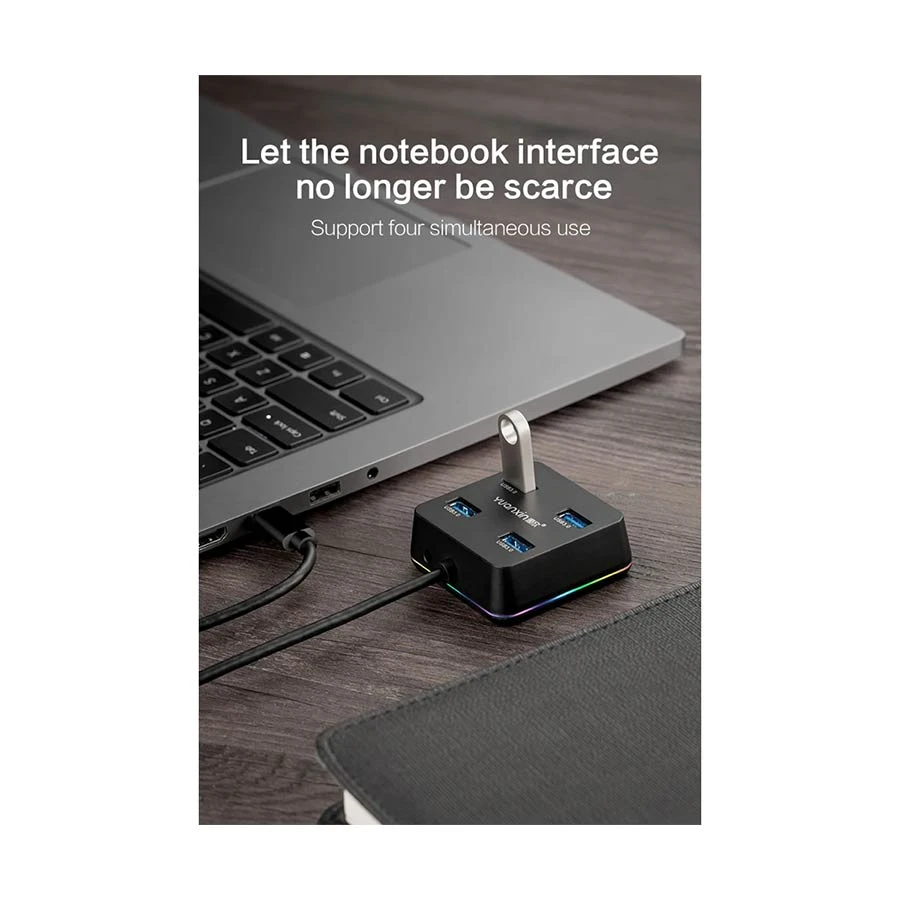 Yuanxin X-3205T Type-C Male to Quad USB Female Cable / Converter / HUB Price in Bangladesh