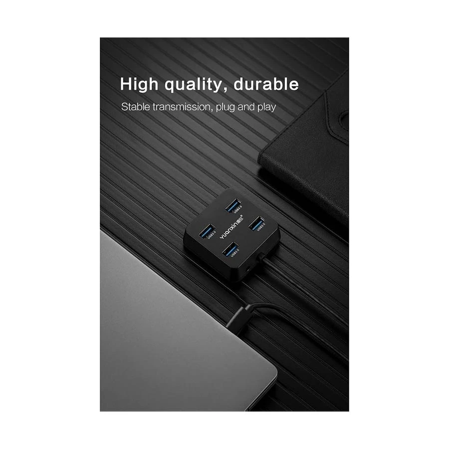 Yuanxin X-3205T Type-C Male to Quad USB Female Cable / Converter / HUB in BD