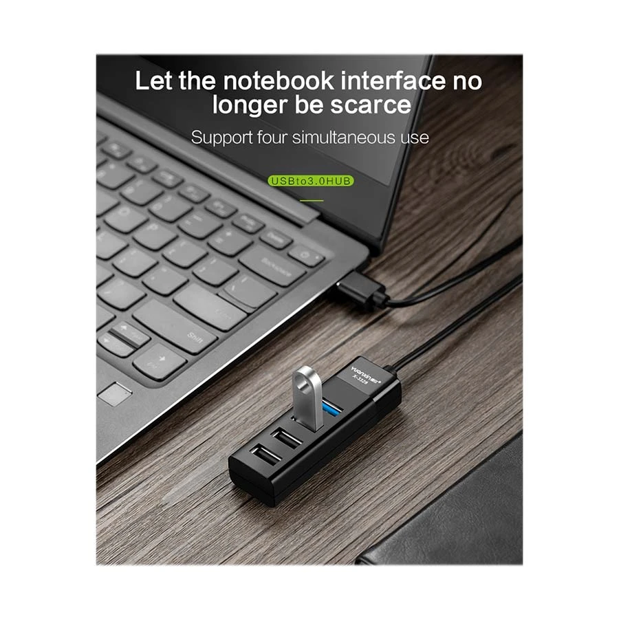 Yuanxin X-3328L USB Male to Tri 2.0 & 3.0 Female Cable / Converter / HUB Price in Bangladesh