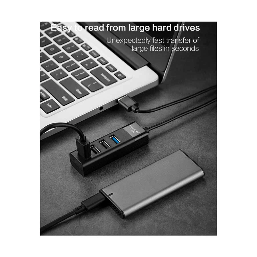 Yuanxin X-3328L USB Male to Tri USB 2.0 & USB 3.0 Female Cable / Converter / HUB