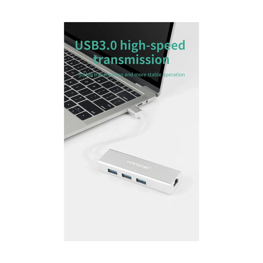 Yuanxin X-3561 USB Male to Tri & LAN Female Cable / Converter / HUB specifications