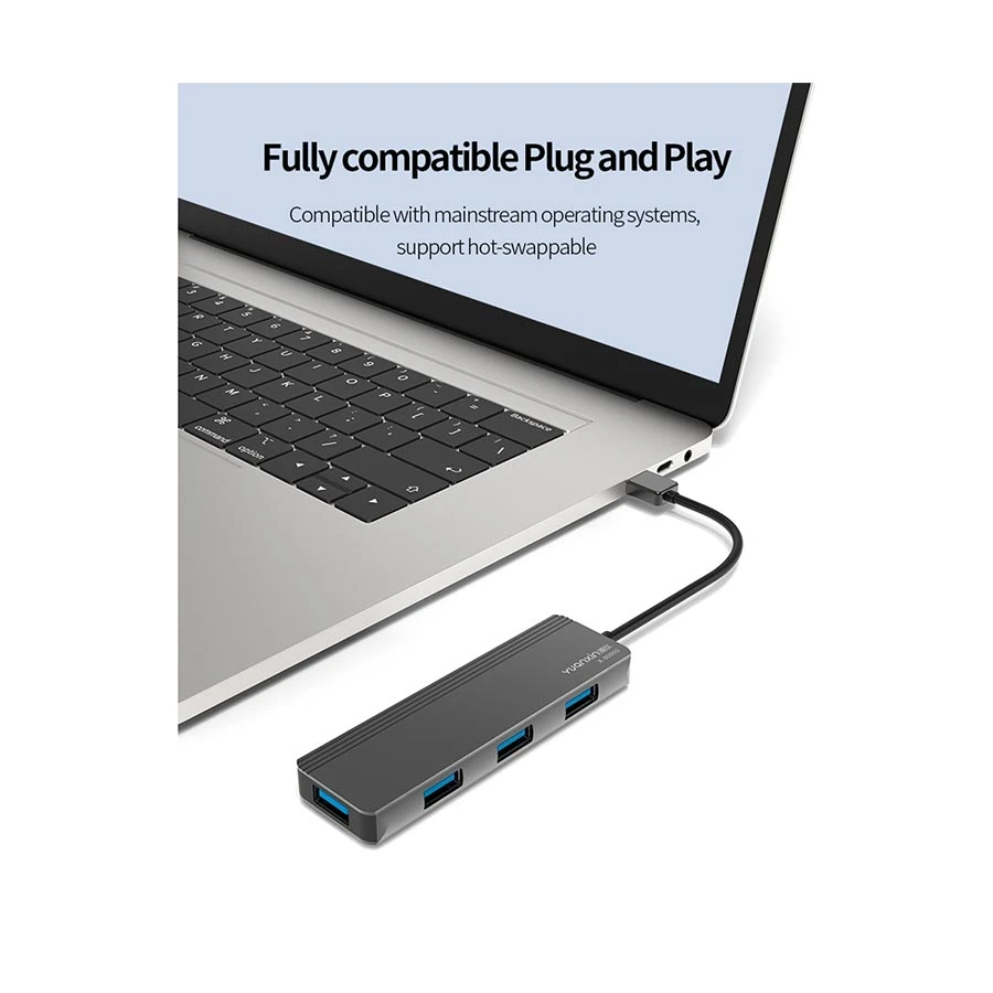 Yuanxin X-80503 USB Male to Quad USB Female Cable / Converter / HUB