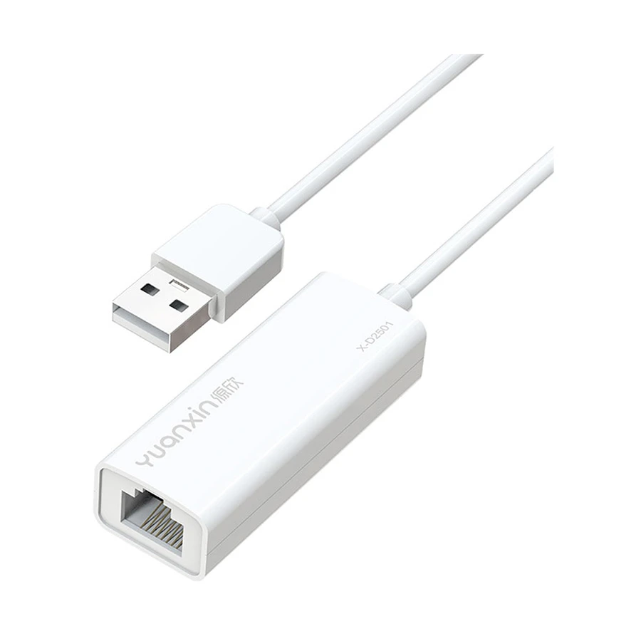 Yuanxin X-D2501 USB Male to LAN Female Cable / Converter / HUB
