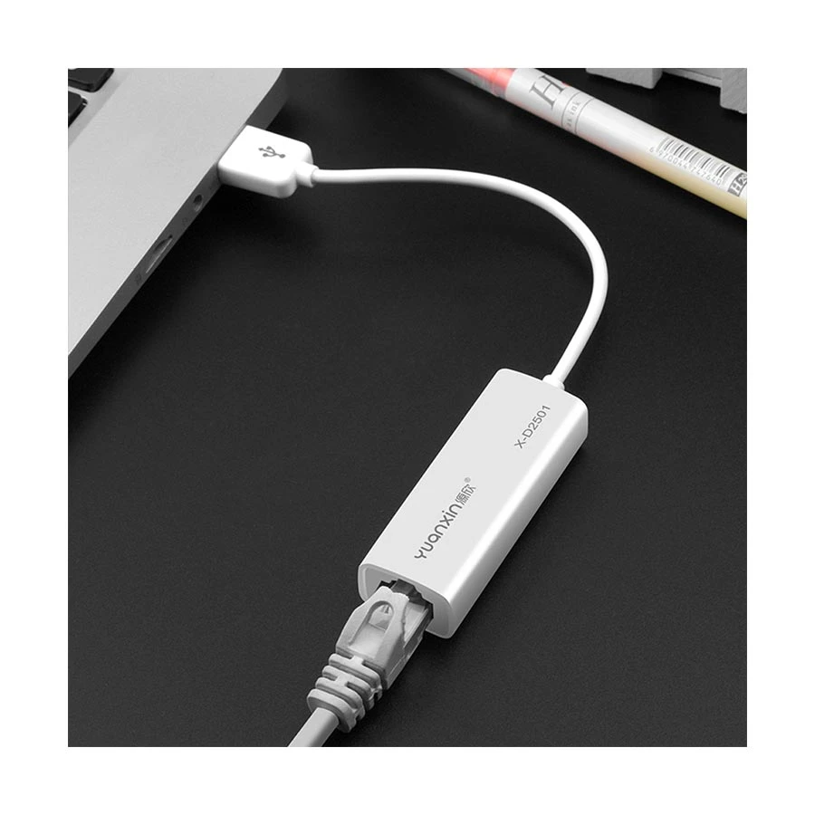Yuanxin X-D2501 USB Male to LAN Female Cable / Converter / HUB in BD