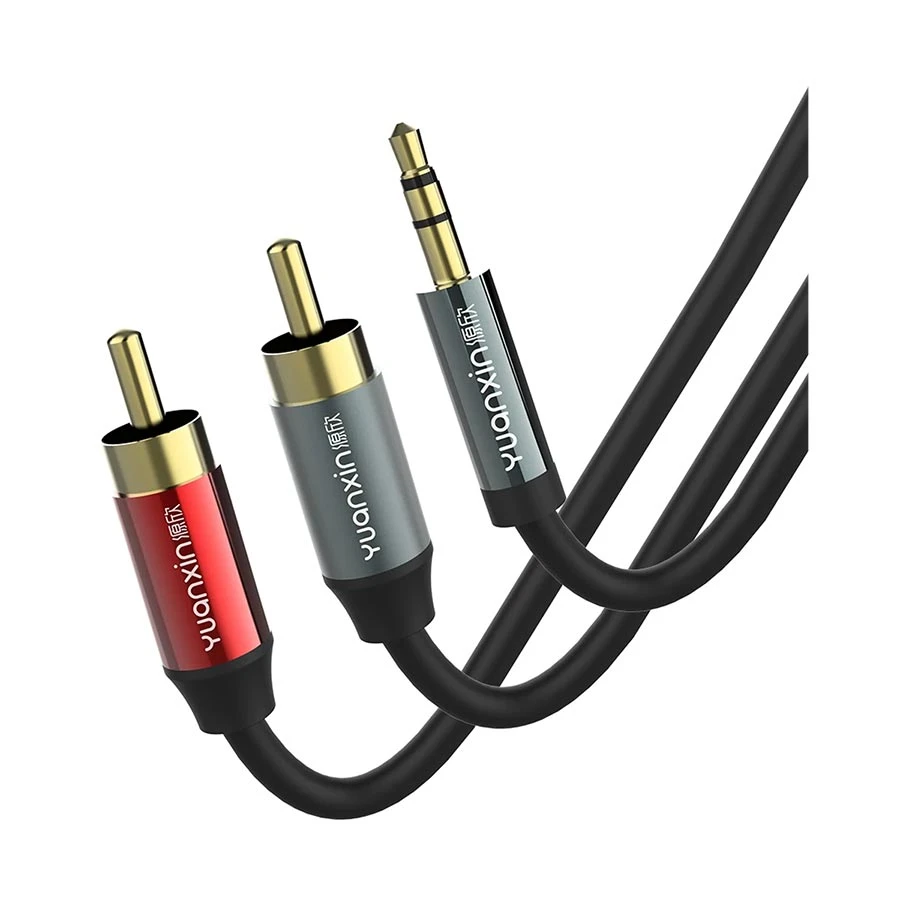 Yuanxin YAX-001 3.5mm Male to 2RCA Cable / Converter / HUB Price in Bangladesh