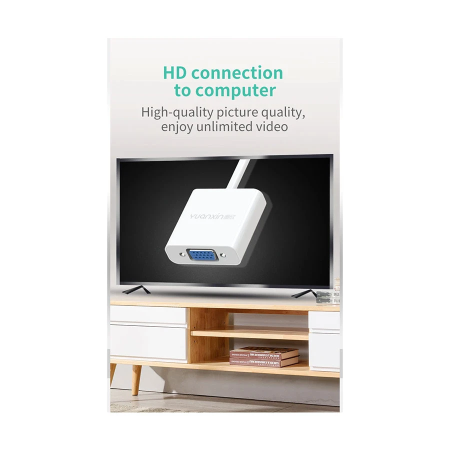 Yuanxin YDP-012 Mini DisplayPort Male to VGA Female Display Port Converter specifications