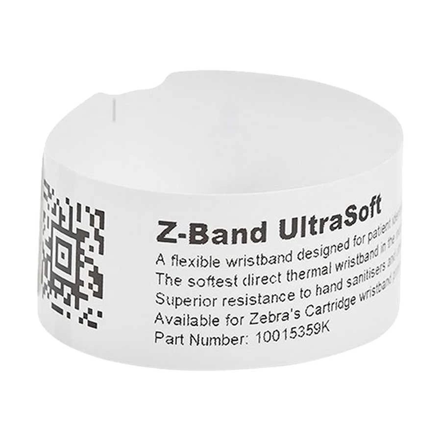 Zebra 1 x 6inch Z-Band Ultrasoft Child Wristband Ribbon