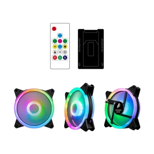 1st Player M1 ARGB 120mm (3xFAN) White Casing Cooling Fan with Controller & HUB