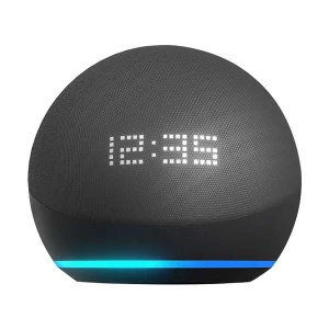 Amazon Echo Dot 5th Gen Smart Speaker with CLOCK & Alexa (Charcoal)