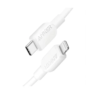 Anker 310 USB Type-C Male to Lightning Male, 0.9 Meter, White Charging & Data Cable #A81A1021