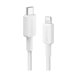 Anker 322 USB Type-C Male to Lightning Male, 0.9 Meter, White Charging & Data Cable