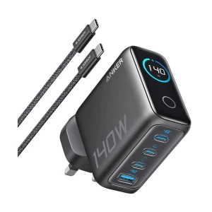 Anker B2697 140W USB & Tri USB-C Dark Gray Charger / Charging Adapter with USB-C Cable #B2697JZ1
