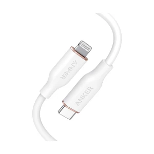 Anker PowerLine Soft USB Type-C Male to Lightning Male, 0.9 Meter, White Charging & Data Cable #A8662021