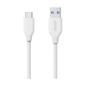 Anker PowerLine USB Male to USB Type-C Male, 0.9 Meter, White Charging & Data Cable #A8163H21