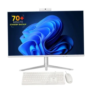 AOC AIO Noble A99 Intel Core i7 1360P 16GB RAM 1TB SSD 27 Inch FHD Display White All in One PC with Built in 2600mAh Battery (70+ Min Standby Backup)