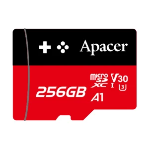 Apacer MicroSDXC UHS-1 U3 V30 A1 256GB Gaming Memory Card without Adapter # AP256GMCSX10U7-RAGC