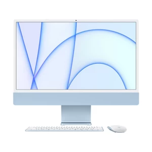 Apple iMac 24 Inch 4.5K Retina Display Apple M1 Chip 8-Core CPU Blue All in One PC #Z12W000NU / Z12X0000H