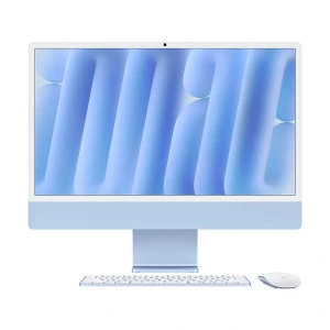 Apple iMac (Late 2024, 4 Port) 24 Inch 4.5K Retina Display 24GB RAM, 512GB SSD Blue All in One PC (Magic Keyboard with Touch ID, Magic Mouse) #MD2T4xx/A