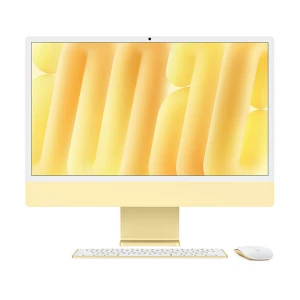 Apple iMac (Late 2024, 4 Port) Apple M4 Chip 256GB SSD 24 Inch 4.5K Retina Display, Yellow All in One PC (Magic Keyboard with Touch ID, Magic Mouse) #MWUW3xx/A
